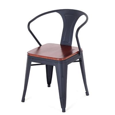 Bistro Cafe Hotel Metal Frame Restaurant Metal Dining Chairs Wholesale Stackable Tolix Chair