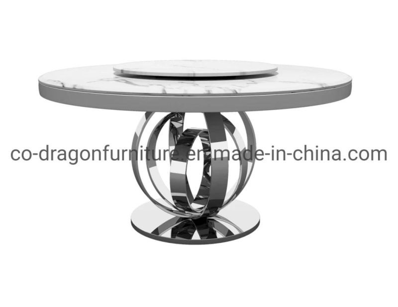 2021 Home Furniture Luxury Round Dining Table with Marble Top