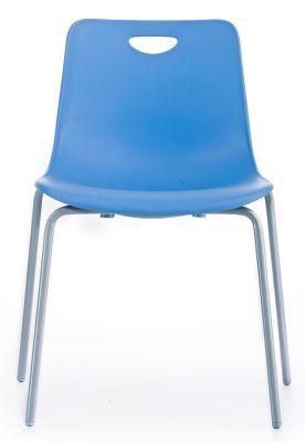 Metal Leg PP Back and Seat Modern Stacking Dinninb Chair