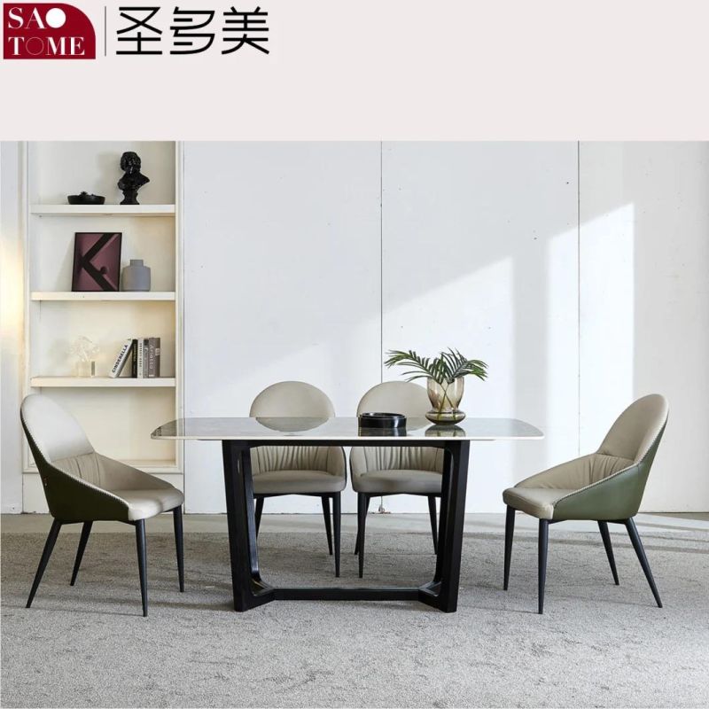 Modern Rock Board Furniture V-Shaped Table Solid Wood Dining Table