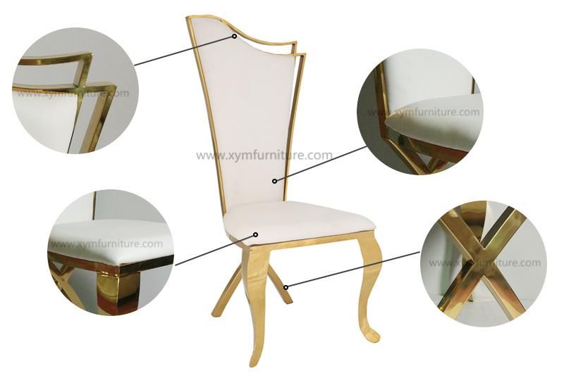 New Design High Back Gold Stainless Steel Chair (XYM-XG20)