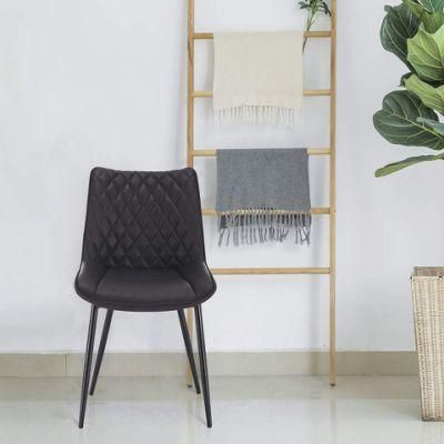 Luxury Nordic Design Dinning Furniture Sillas Metal Leg Upholstery Fabric Modern Velvet Dining Chairs for Dining Room