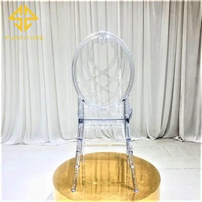 Fancy Plastic Transparent Chairs for Wedding Banquet Dining Room