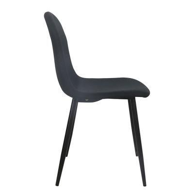 Fashion Wholesale Furniture Grey Fabric Velvet with Metal Legs Outdoor Restaurant Dining Chair