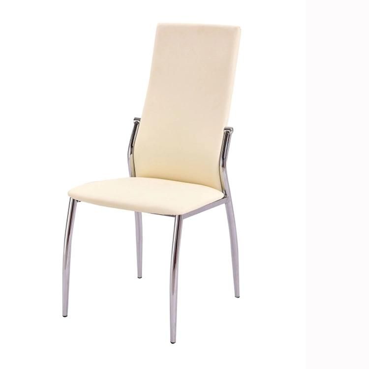 Rice White Dining Chair PVC/PU Custom High Quality Cheap Sillas De Salon Office Chair Leather Chairs for Sitting Room