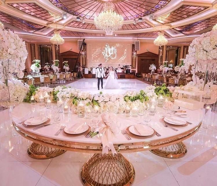 Royal Event Dining Room Furniture White MDF Wood Wedding Table