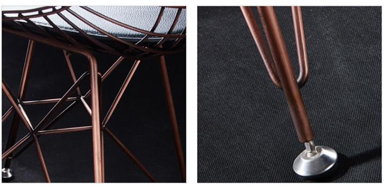 Black Wire Mesh Chair Silla De Malla De Alambre Negra Upholstered Design Nordic Wholesale VIP Chair Wire Rugged Dining Room Chair