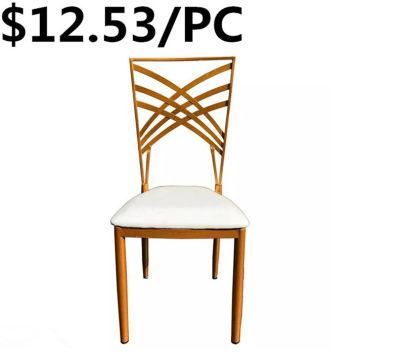 High Quality Hall Lobby Home Dining Metal Padded Chiavari Chair