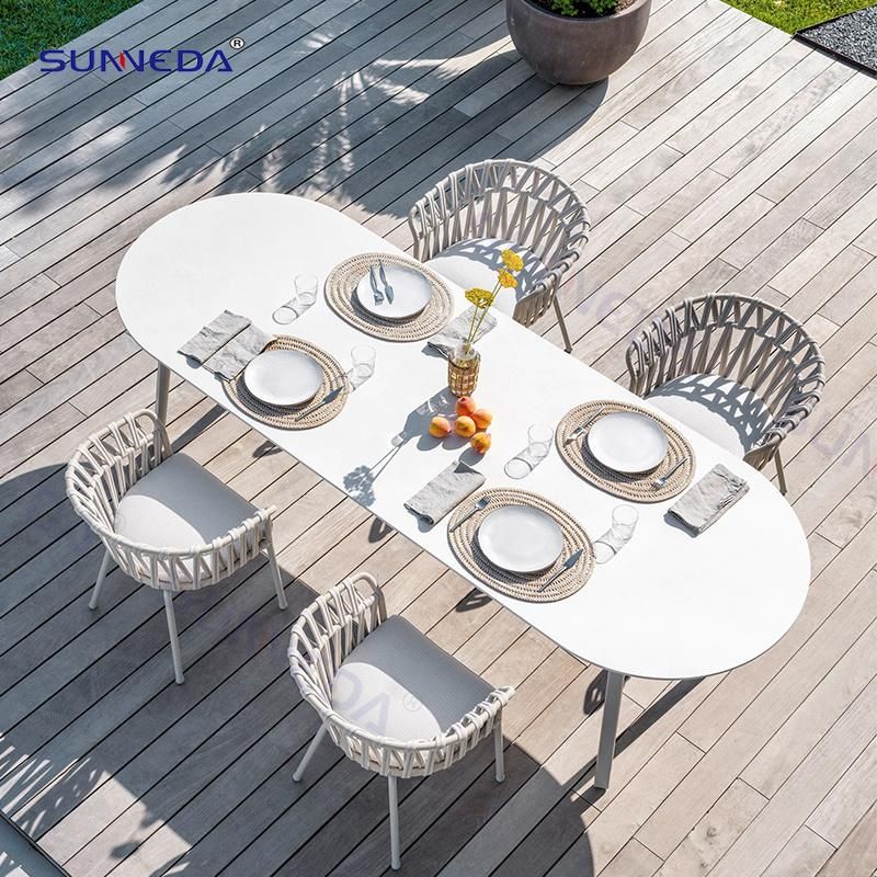 Luxury Poolside Leisure Outdoor Dining Table Garden Furniture