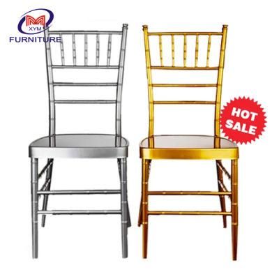 Stacking Aluminum Metal Hotel Restaurant Dining Wedding Chiavari Chair (XYM-ZJ02)