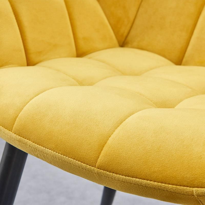 Colorful Living Modern Velvet Upholstery Fabric Dining Room Chair Modern Chair Velvet Gold Legs Comfortable Dining Chair