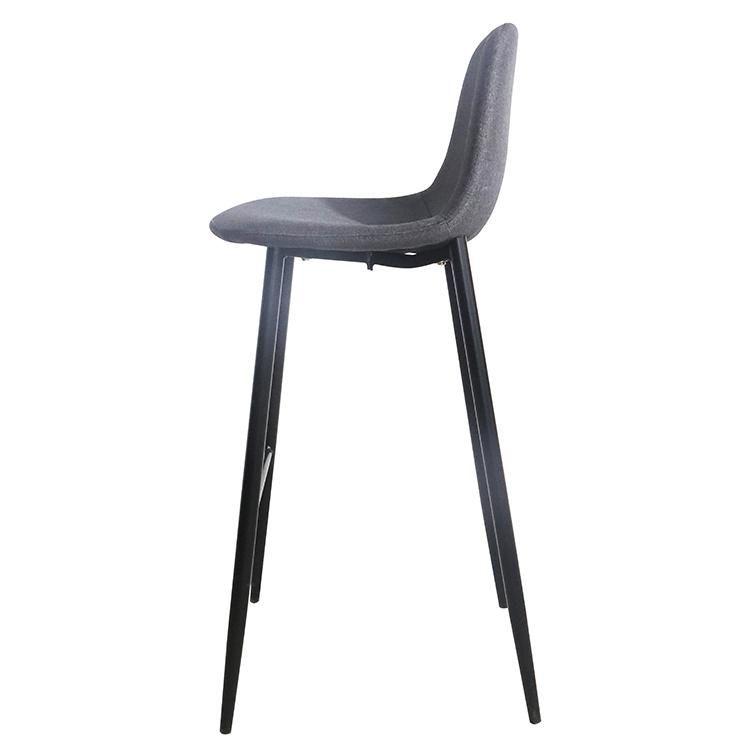 Chinese Wholesale Cheap Modern Home Furniture Dining Room Fabric Bar Stool High Chair Bar Chair