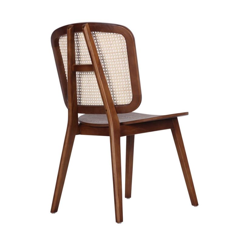 Modern Furniture Wooden Frame Rattan Back Restaurant Hotel Dining Chair