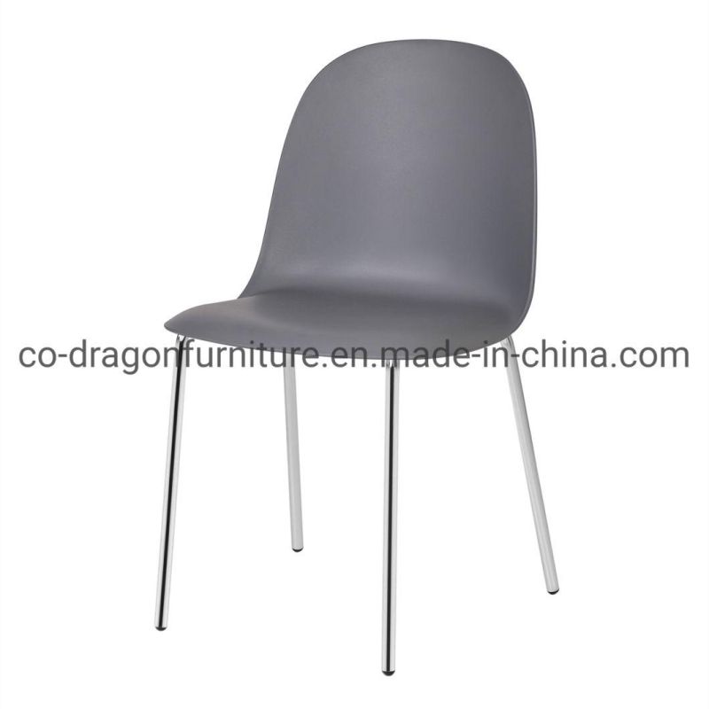 Chinese Wholesale Market Steel Leg Dining Chair for Dining Furniture