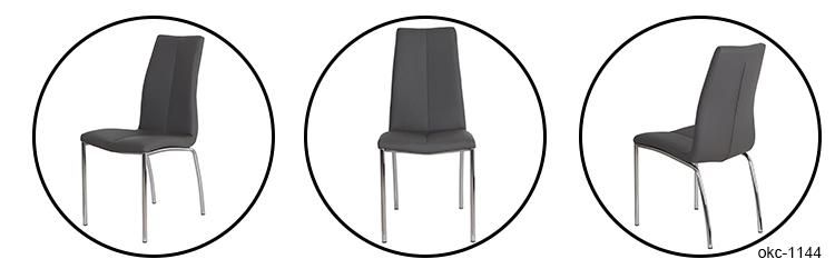 Velvet Fabric Chrom Metal Legs Dining Room Chair Dining Chair