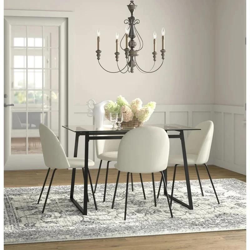 Top Quality Home Restaurant Use Dining Room Furniture 4 People Modern Dining Table Sets