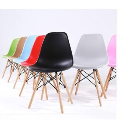 Best Seller Plastic Material French Nordic Scandinavian Wooden Dining Chairs for Home Furniture