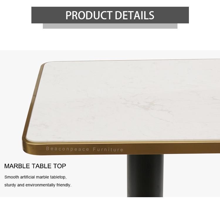 Square Marble Top Dining Table