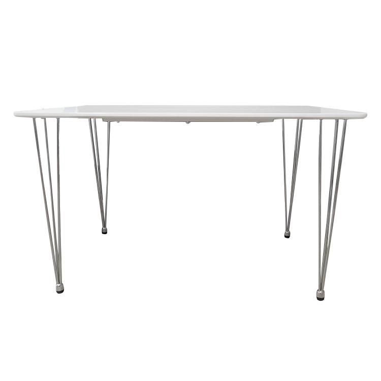 Free Sample Home Furniture Wholesale MDF Modern Luxury Dining Room Table with Metal