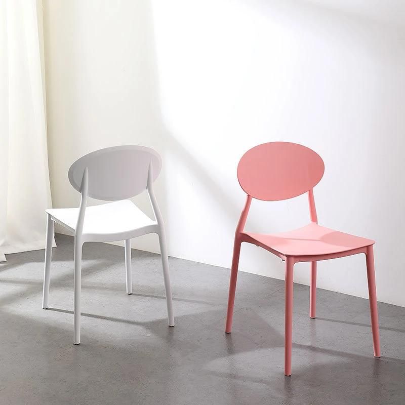 Chinese Stackable Ergonomic Comfortable Cafe Armless Dining Silla Plastic Chair