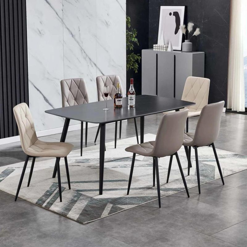 Italian Modern Folding Extendable Furniture Dining Table Sets Luxury 6 Chairs Sintered Stone Ceramic Marble Dining Table Set