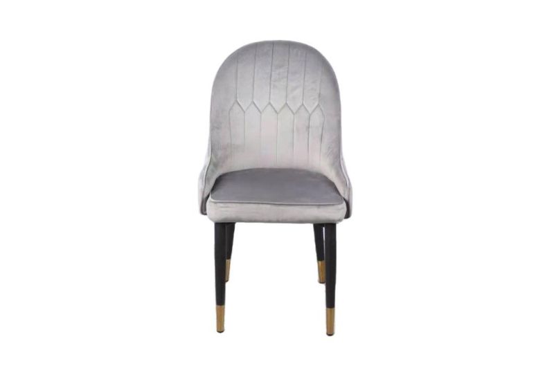 Gold Plated Steel Leg High Grade Velvet Dining Chair