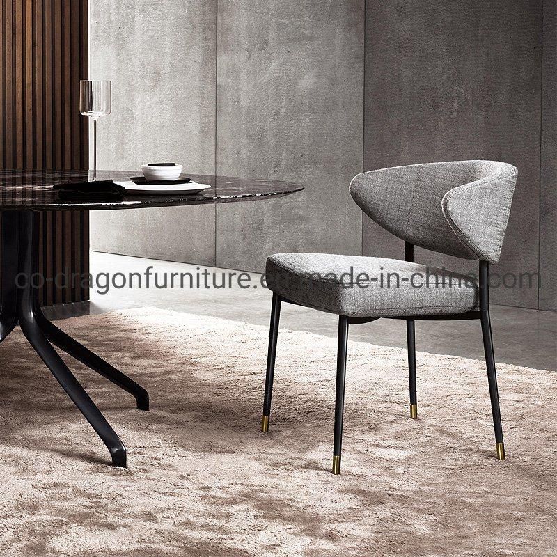 Modern Home Furniture Metal Legs Dining Chair with Fabric