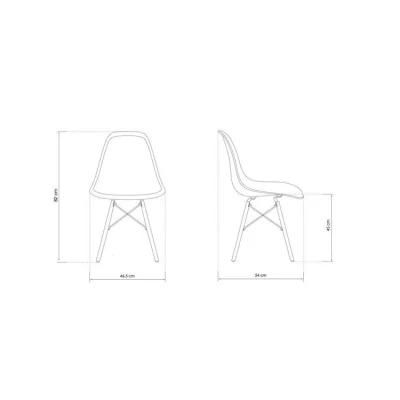 Italian Outdoor Home Furniture New Style Beech Legs Plastic PP Upholstery Garden Dining Chair