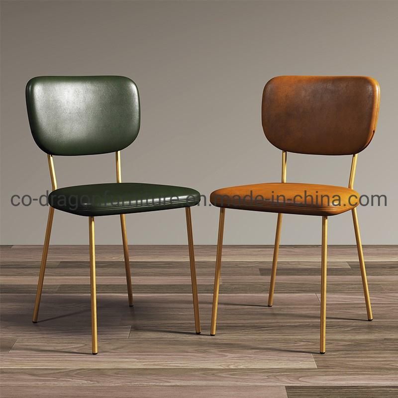 Wholesale Modern Furniture Metal Leg Leather Restaurant Dining Chair Set