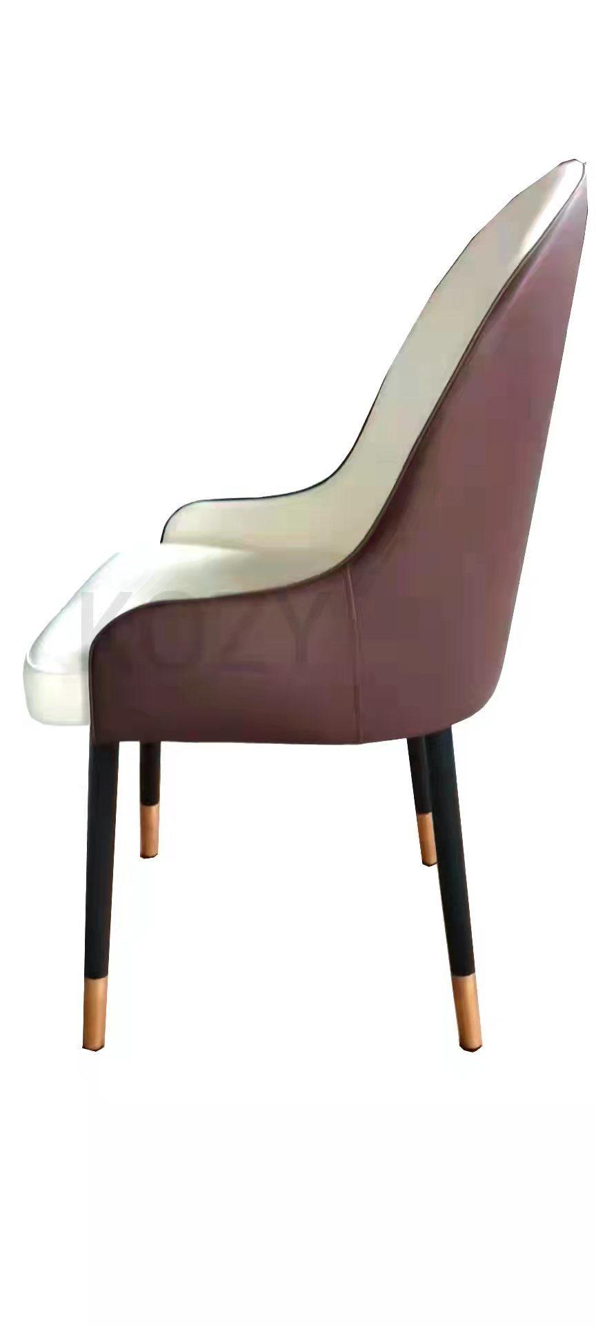 Factory Direct Sell Gold Plated Steel Legsynthetic Dining Chairs