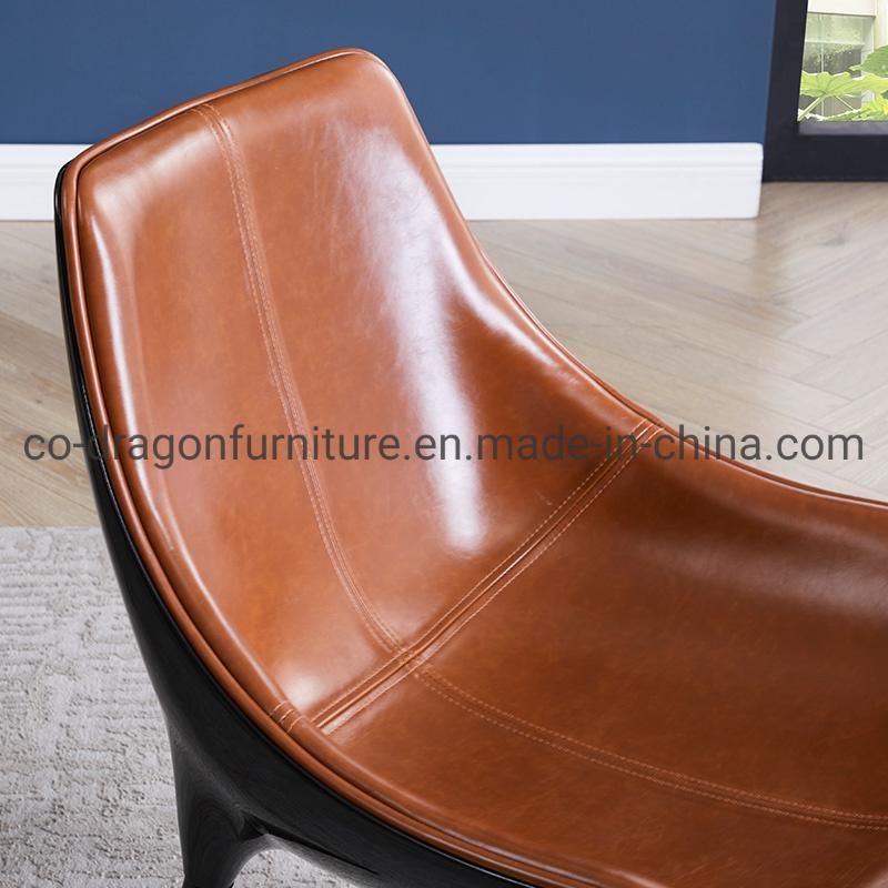 High Quality Home Furniture Glass Steel Dining Chair with Leather