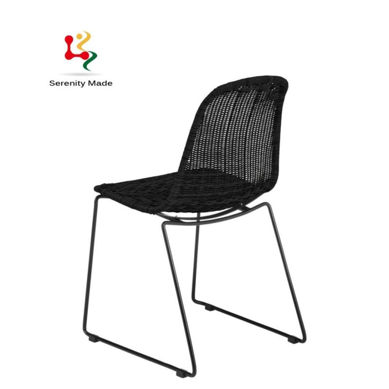 Wholesale Commercial Event Furniture Furniture Metal Legs Rattan Dining Chairs