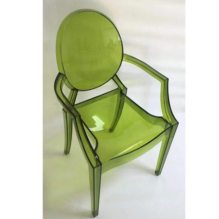 MID Century Victoria Furniture Modern Armless Polycarbonate Dining Chair Crystal Transparent Plastic Clear Acrylic Ghost Chair