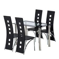 Hot Sale Restaurant Furniture Home Furniture Kitchen Metal Frame Glass Dining Table