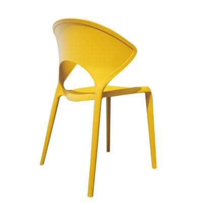 Wholesale Home Furniture Simple Design Lounge Chair Yellow Dining Plastic Chairs