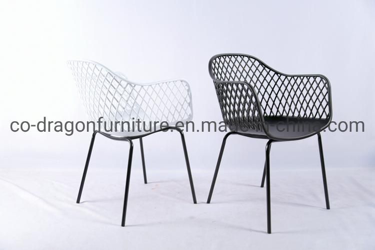 Wholesale Plastic Dining Chair with Metal Legs for Home Furniture