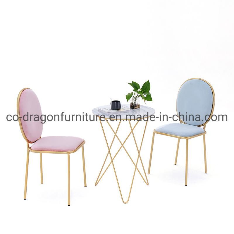 Modern Furniture Gold Stainless Steel Velvet Fabric Wedding Dining Chair