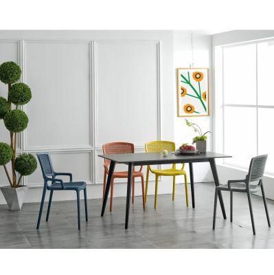 Colored Plastic Dining Chair Restaurant Dining Table