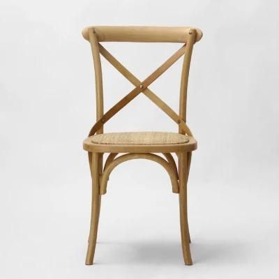 Kvj-6010 Birch Wood Cross Back Chair X Back Dining Chair