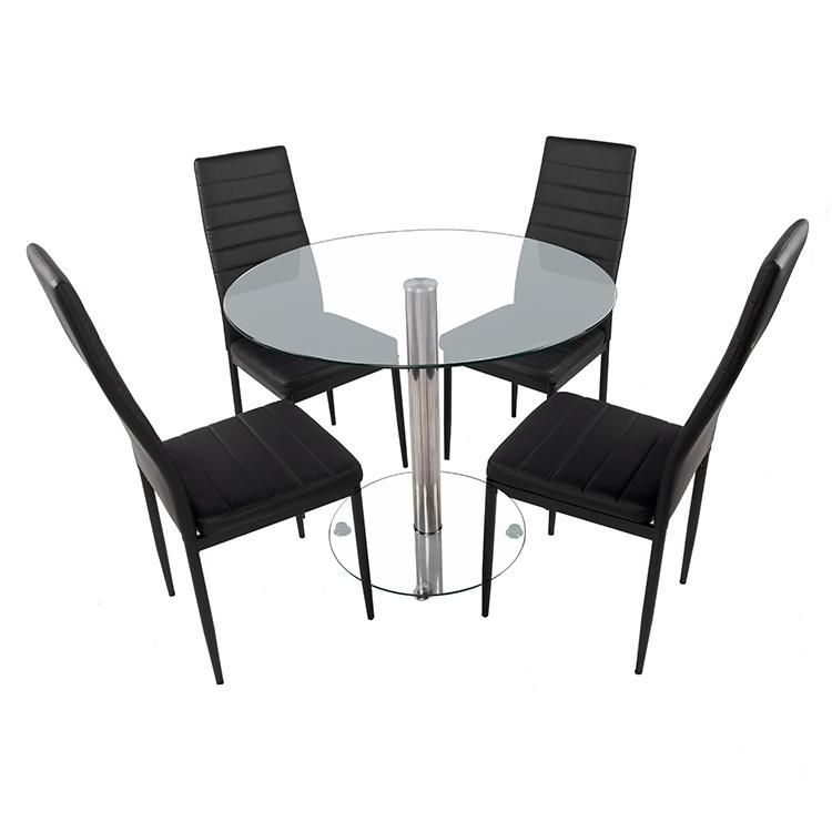 Italian Simple Design Dining Room Furniture Round Dining Table with Rotating Centre