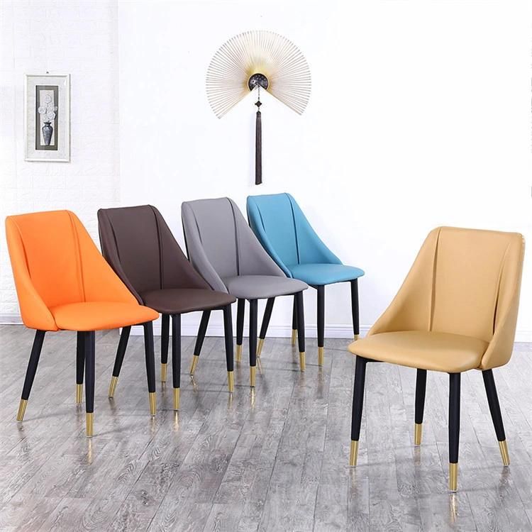 New Design of PU Leather Dining Chair for Dining Room Coffee Shop Restaurant Office