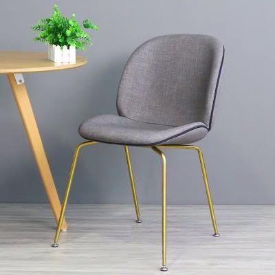 Golden Metal Legs Dining Chair