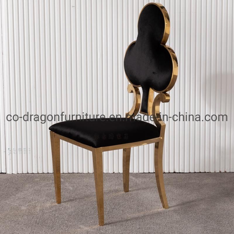 Wholesale Home Furniture Gold Stainless Steel Dining Chair with Leather