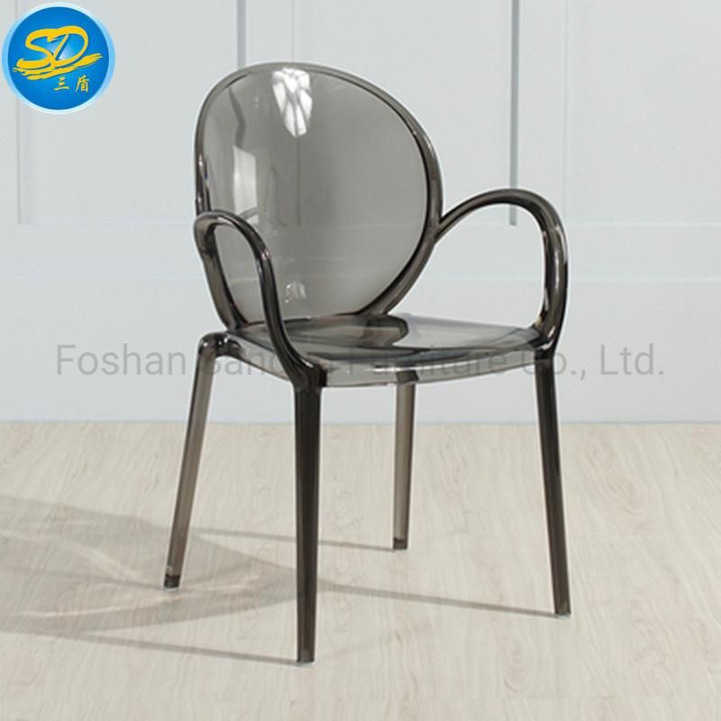 Modern Leisure Style Crystal Wedding Event Clear PC Resin Chair for Outdoor Use