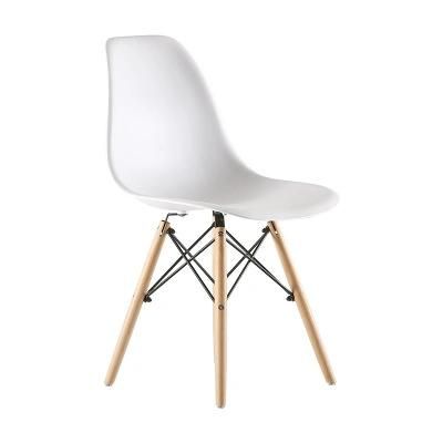 Home Contemporary Plastic Bone White Dining Chair