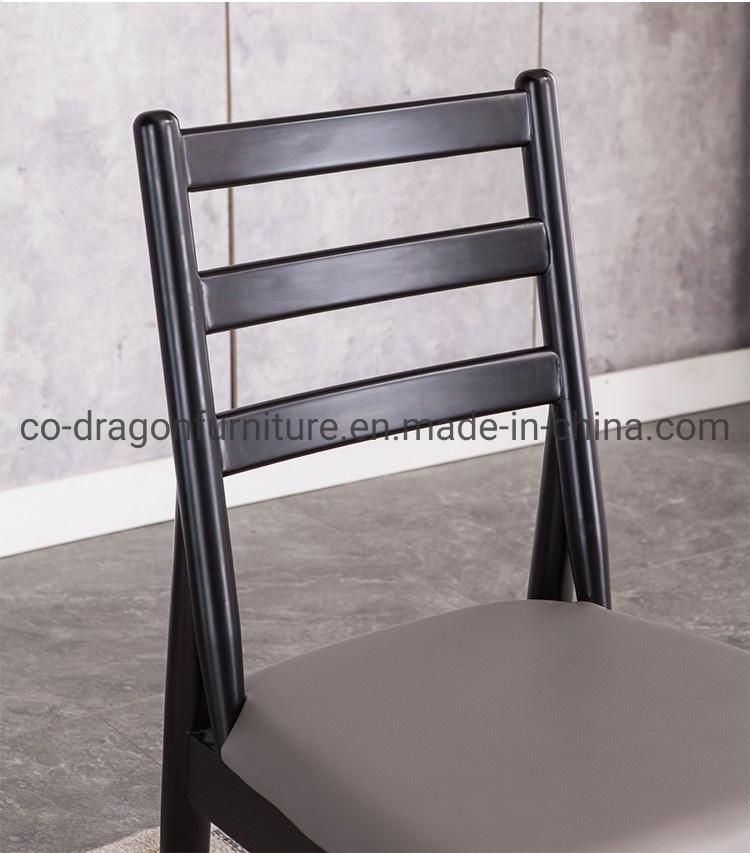 Modern Black Wooden Home Furnitre Leather Software Dining Chair Sets