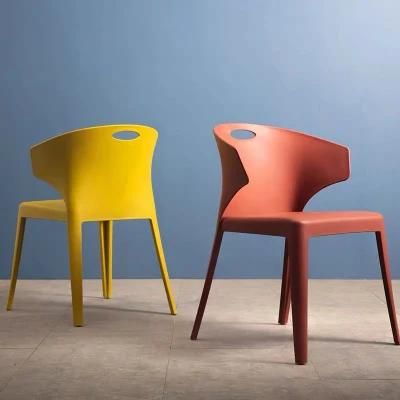 2022 Colorful Restaurant Kitchen Cafe Sillas Plastic Stackable Dining Chair