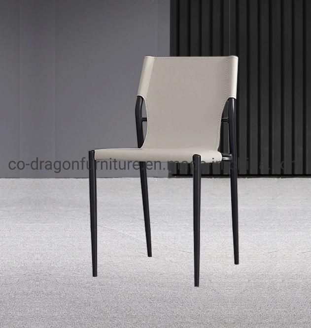 Modern Cheap Price Leather Metal Dining Chairs for Home Furniture