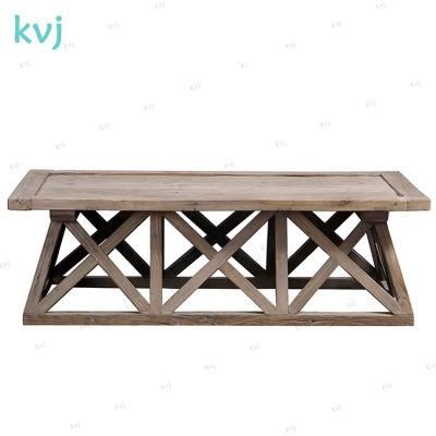 Kvj-7334 Rustic Antique Vintage Solid Wood Coffee Table