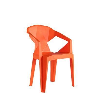 Modern Outdoor Armless Geometric Design New Colorful PP Chair